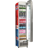 Ampol Fuel Pump Skinny Glass Door Upright Cool Retro Bar Fridge