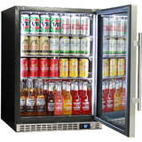 Schmick Quiet Running Front Venting Under Bench Triple Glazed Glass Door Bar Fridge Model SK156L-SS