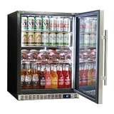 Schmick Quiet Running Front Venting Under Bench Solid Stainless Door Bar Fridge - Model SK156R-SD