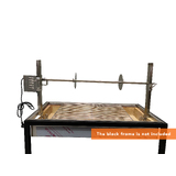 Dizzy Lamb 1000mm Alfresco Built In Charcoal BBQ with Spit Rotisserie SP-123-BUNDLE
