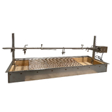 DIZZY LAMB 1500mm Alfresco Built In Charcoal BBQ with Spit Rotisserie - SP-125-BUNDLE
