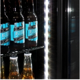 Hancock Fuel Pump Branded Skinny Upright Bar Fridge - SS-P160-FP-HANCOCK