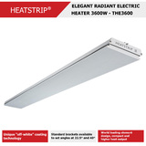 HEATSTRIP 3600W, 240V, 50Hz, 15A, IP55 - Elegant Radiant Electric Heaters - THE 3600