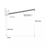 Heatstrip  THH & THE angled wall mount bracket - THHAC-028