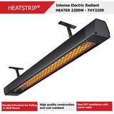 HEATSTRIP Intense, Electric Radiant Heaters (THY Series) 2200W, 240V, 9.2A, 50 - 601-1z, IPXS - THY2200