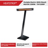 HEATSTRIP Portable Electric Heater, 2200W, 240V, 9.2A, with stand - THY2200P