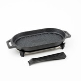 Ooni Cast Iron Grizzler Griddle Pan with Removable Handle & Stainless Steel Trivet - UU-P1AA00