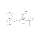 316 Marine Grade Stainless Steel Wall Mixer (External + Internal)- WMS001-316