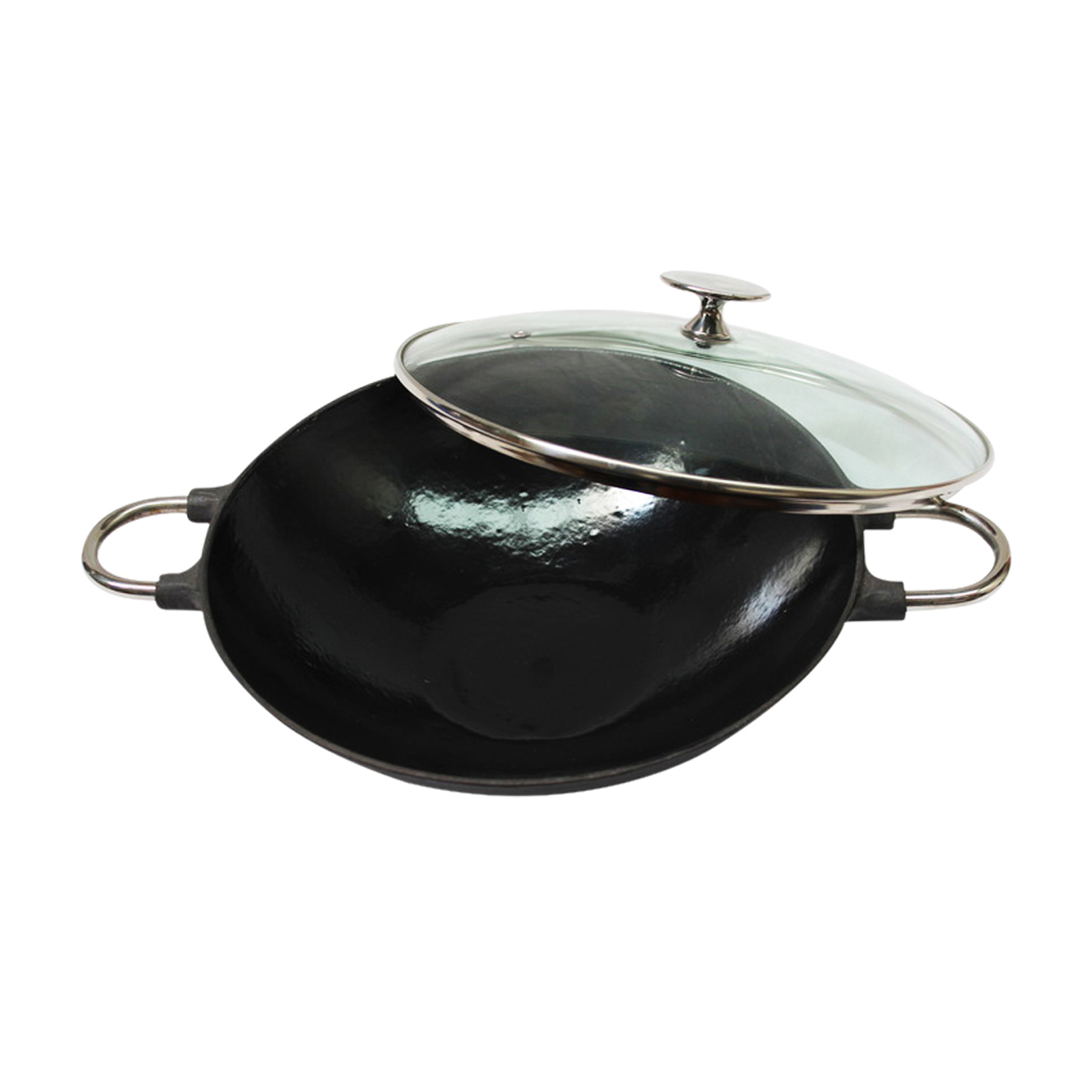 BeefEater Cast Iron Wok Pot with Glass Lid 94891