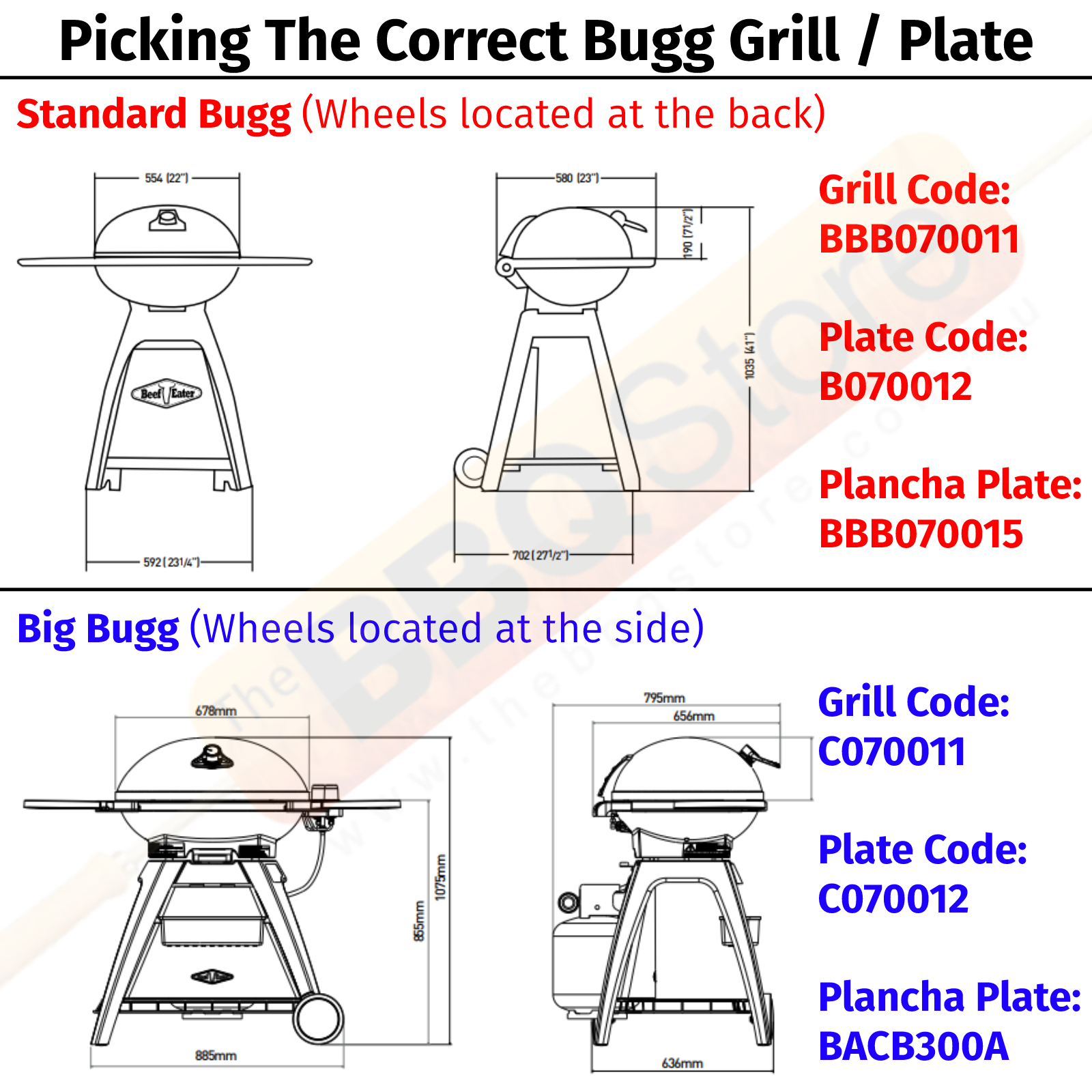 Beefeater BIGG BUGG plancha plate - BACB300A