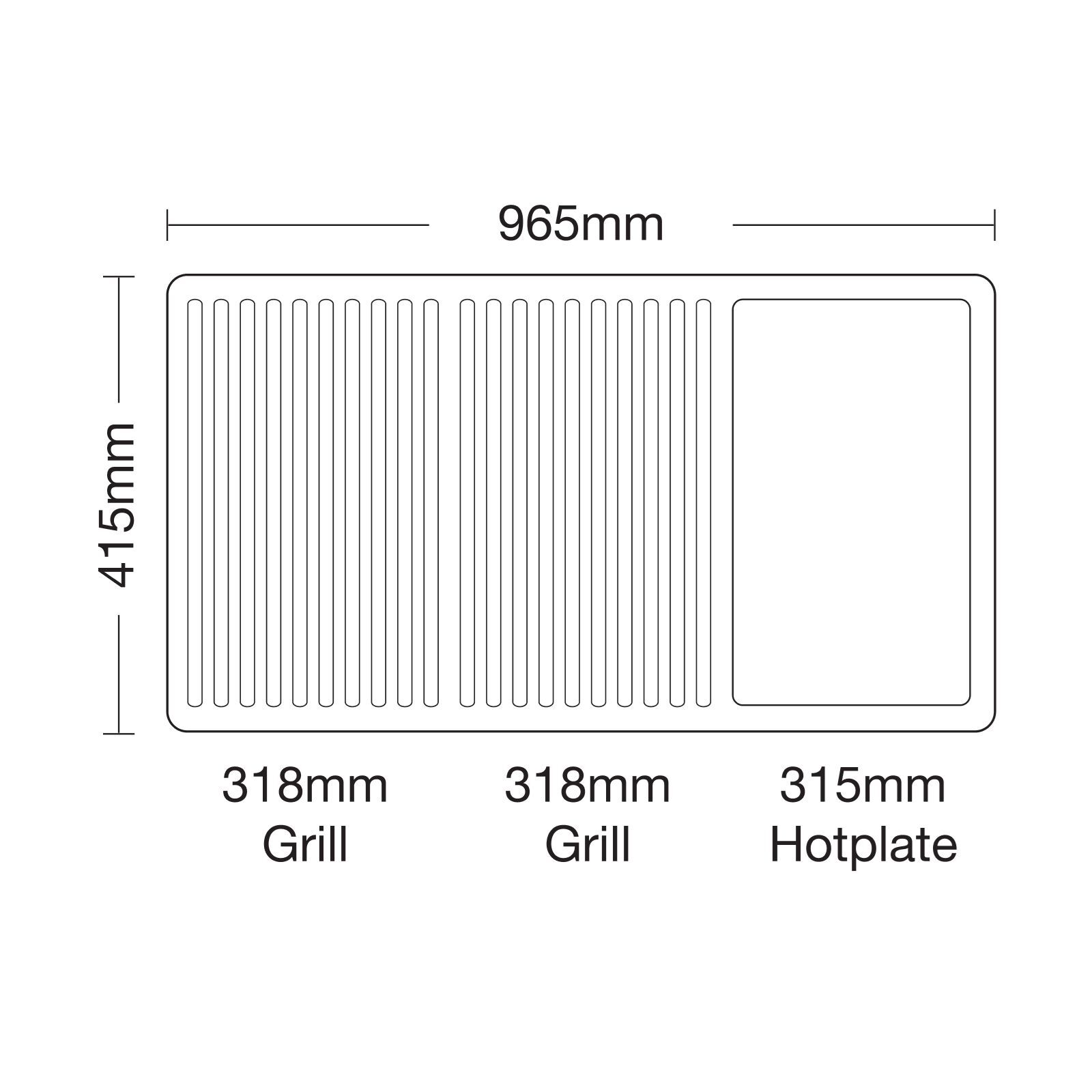 Large View Gasmate Nova MK2 Graphite 6 Burner Classic Built-In BBQ - NG