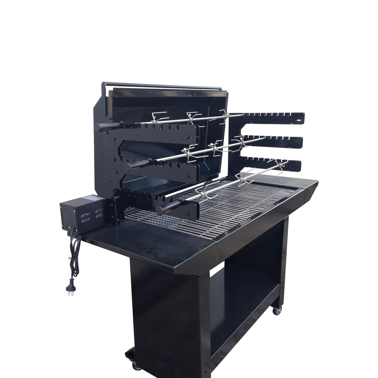 New Australian Made 3 Tier Chain Driven Rotisserie Charcoal Grill BBQ
