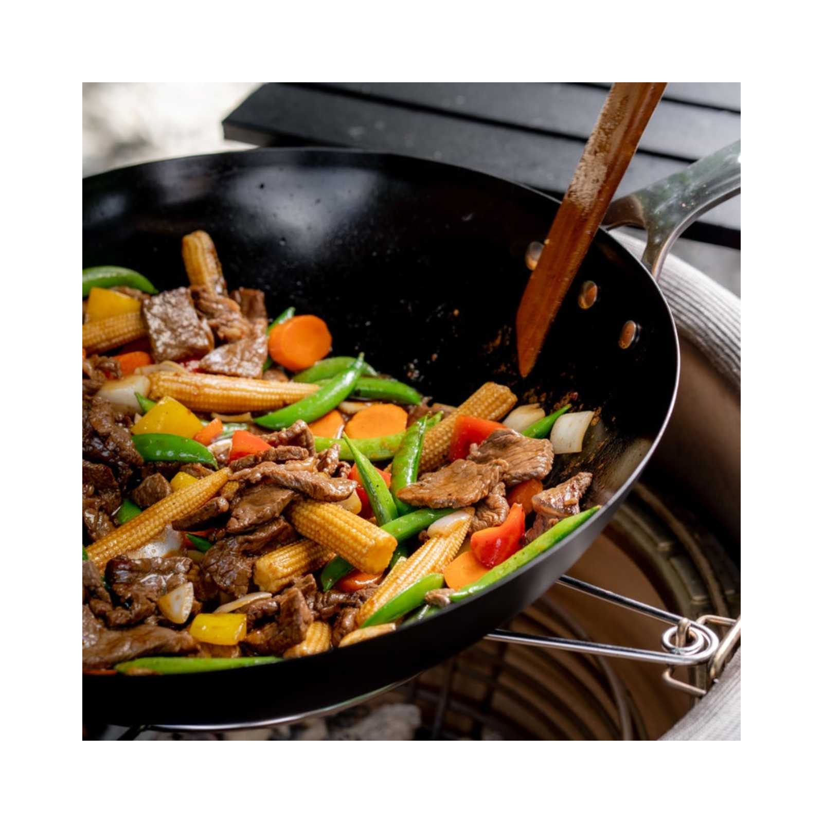 Kamado Joe Karbon Steel Non-Stick Pre-Seasoned Wok - KJ15124922