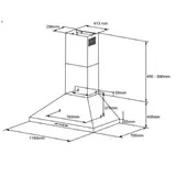 Artusi 120cm Wall Mounted BBQ Hood - ACH12BBQB