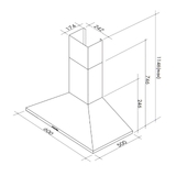 Artusi 60 cm Stainless Steel Canopy Rangehood - ACH600X