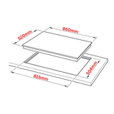 Artusi 90cm Induction Cooktop with Integrated Downdraft - AID864DD