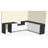 Alfresco L-Shaped Outdoor Kitchen with Beefeater Signature 3000E 4burner & 1 Door Bar Fridge plus Sink and Tap Package 5 - AKITCHENDEAL-05