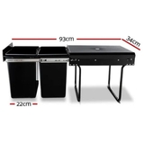 Twin Pull-Out Bin - ALBIN15BL