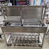 NEW Double Height Adjustable Argentinian BBQ with V Grate Grill - ARG-0720