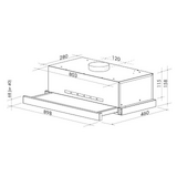 Artusi 90cm Slideout Rangehood - ASO901RX