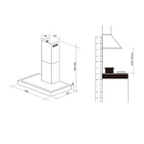 Artusi 90cm Canopy Rangehood - ATH901B