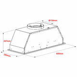 Artusi 60cm Under Cupboard Stainless Steel Rangehood - AUM60
