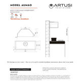 Artusi 60cm Matte Black Undermount Rangehood - AUM60B
