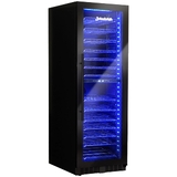 Schmick Black Upright Black Glass Door Dual Zone Wine Refrigerator - BD425D-B