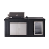 Bossworx Outdoor Kitchen Black SS Grill with SS Door - BDIODK2TBK-CU-AU