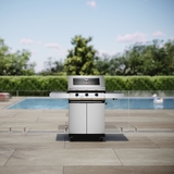 1200 Series 3 burner BBQ & Trolley, Stainless Steel - BMG1230SB