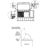 Gasmate Phoenix Black 4B Drop In Hooded BBQ - Natural Gas