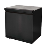 LPG Gasmate Nova MK2 Graphite Outdoor Kitchen with Drawers, Sink, BBQ, Single Door Fridge + Top and Storage - BQ29F-LPG1DFR-BUN