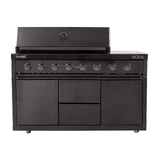 Large View Gasmate Nova MK2 Graphite 6 Burner (LPG) BBQ Outdoor Kitchen - BQ29FA-BUNDLE