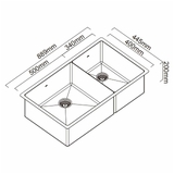 Piazza One & 3/4 Square Bowl Artisan Copper - CR500DCO