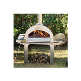 Alfa Wood Fired Pizza Oven - Forno 4 Pizze - Copper with Trolley Stand - FX4PIZ-LRAM