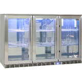 Rhino Glass 3 Door Alfresco Outdoor Bar Fridge All Stainless Energy Efficient Alfresco 330L