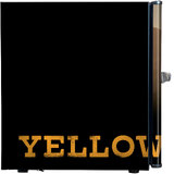 Yellowstone Retro Black Small Vintage Mini Bar Fridge 46 Litre With Opener