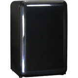 Black Rounded Quiet Running Energy Efficient Mini Bar Fridge Model HUS-RND70B