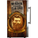 Ned Kelly Themed Alfresco Bar Fridge With Led Strip Lights, Lock and LOW E Glassd