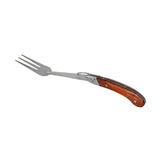 Man Law Folding BBQ Fork Stainless Steel with Hardwood Handle Camping Series- MAN-FT1-F
