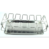 Man Law BBQ Chicken rack holds 12 wings - legs - thighs - stainless steel with tray- MAN-V10
