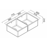 Montego Double Bowl Sink - MOA360D
