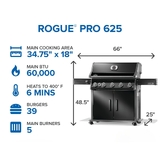 Napoleon Rogue PRO 625 IR Sizzle Black NG