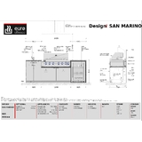The SAN MARINO - 2535mm Euro Alfresco Kitchen
