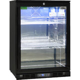 Rhino Black 1 Heated Glass Door Bar Fridge With Left Hinge Brand Parts And Low Energy Consumption - Model SG1L-B-HD