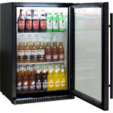 Schmick Black Bar Fridge Tropical Rated With Heated Glass and Triple Glazing 1 Door Model SK118R-B
