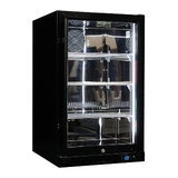Schmick Quiet Running Front Venting Under Bench Black Glass Door Bar Fridge Heated Glass - Model SK126R-B-HD