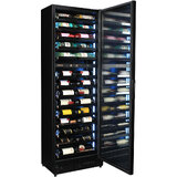 Upright Super Slim Depth Quiet Running Glass Front 2 Zone Wine Fridge With 5 x LED Colour Options