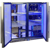 (DISPLAY MODEL) Schmick Stainless Steel Quiet Running 2 Door Bar Fridge With Quality Parts And Quiet Operation - Model SK245-SD