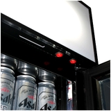 Hancock Fuel Pump Branded Skinny Upright Bar Fridge - SS-P160-FP-HANCOCK